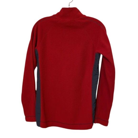 Alo Yoga Red Gray Pullover Fleece 1/4 Zip Jacket Womens Size Medium - Picture 6 of 12